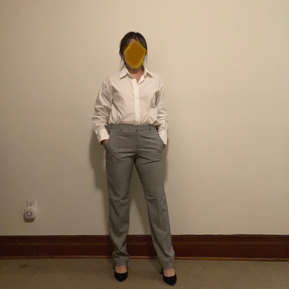 Banana Republic Washable Curvy Ryan Grey Slim Straight Pant